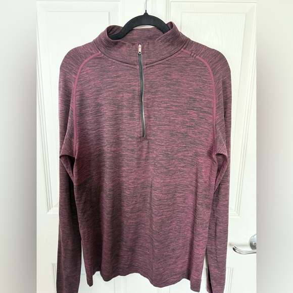 Lululemon Men’s Athletica Burgundy Quarter-Zip Pullover-Large - Picture 4 of 5